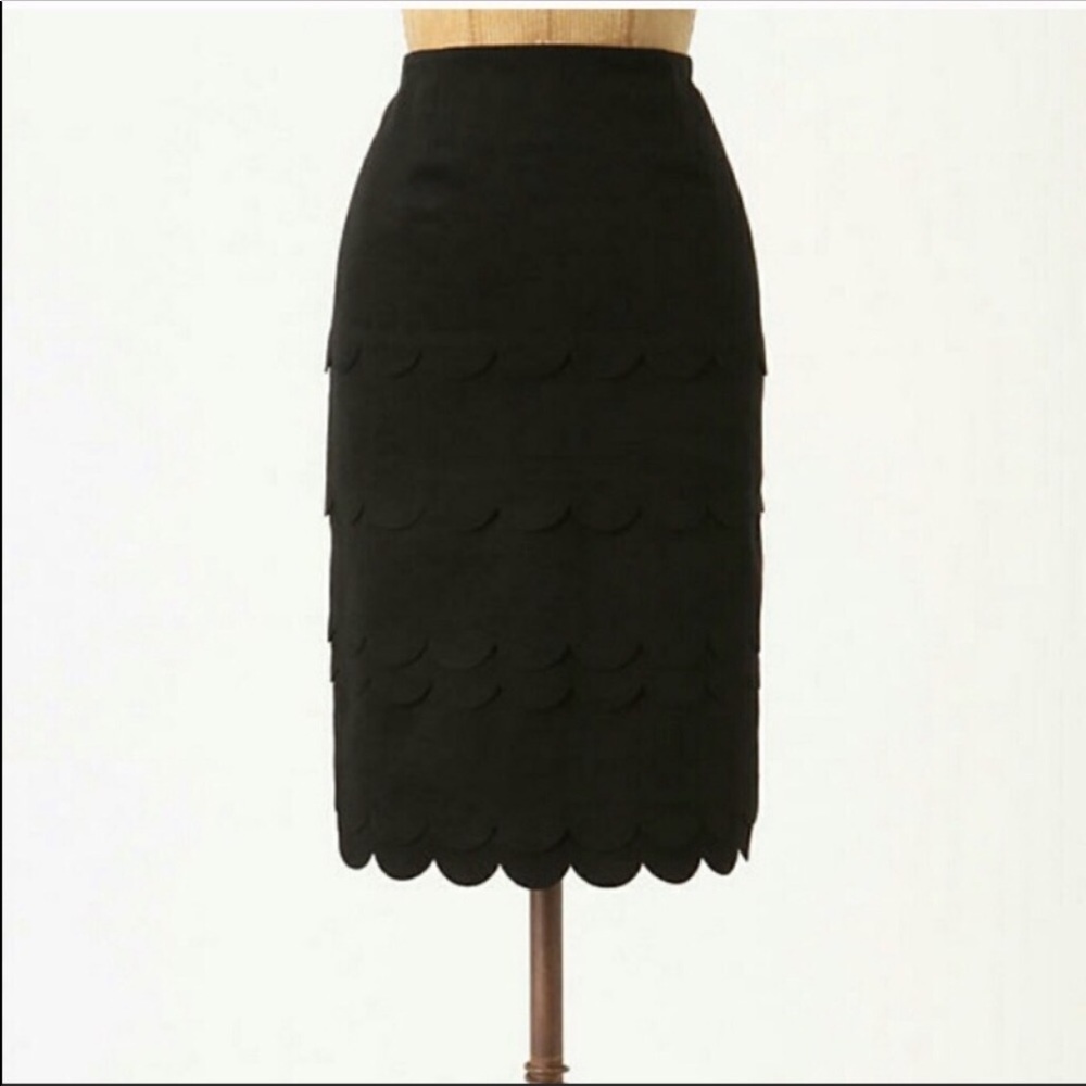 Maeve Scalloped Pencil Skirt